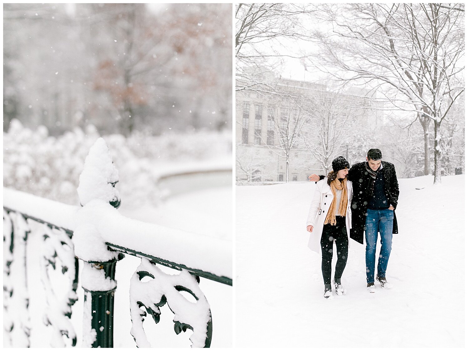 Virginia State Capitol Winter Engagement Session - Richmond VA Wedding Photographer